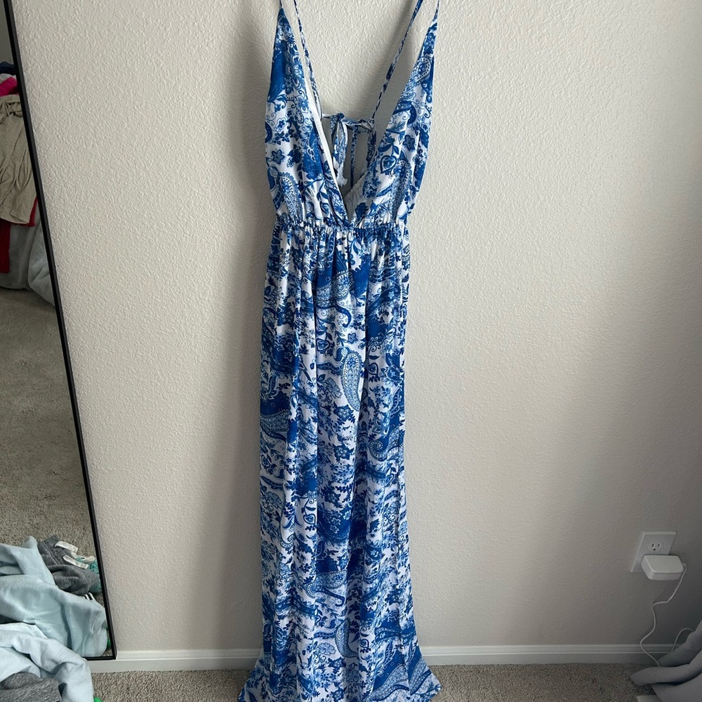 Aqua Maxi Dress NWT